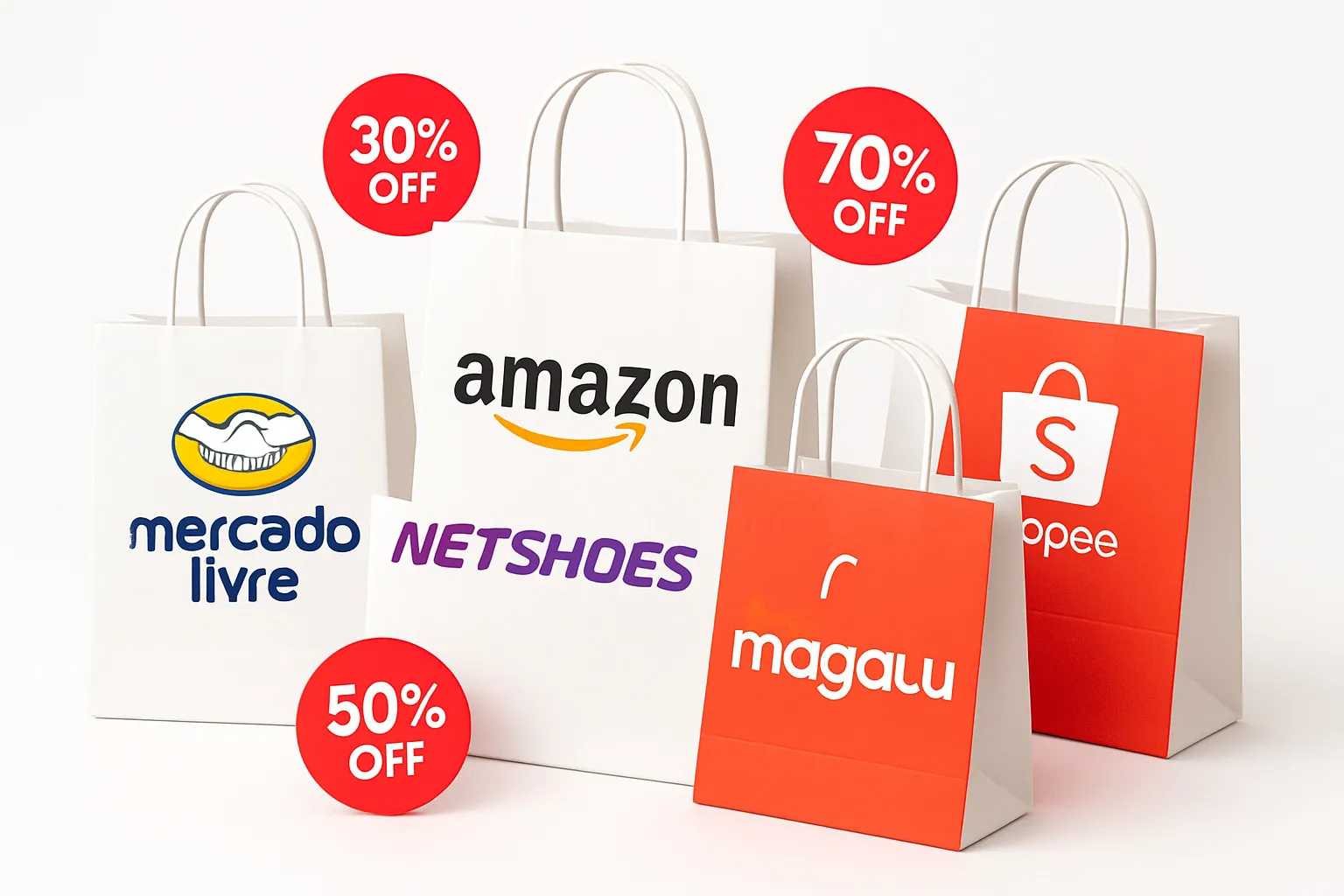 Logos das lojas parceiras